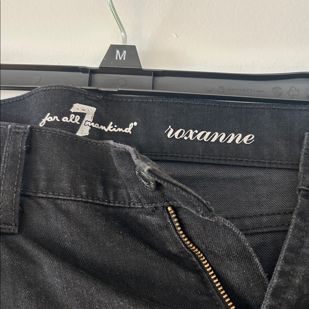 7 For All Mankind Roxanne Jet Black Jeans